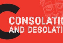 Consolation and Desolation - words illustrated by drama masks