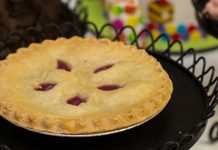 pie on serving platter