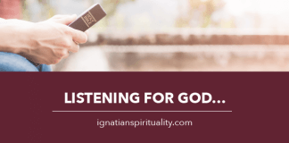 Listening for God in Scripture - person holding Bible