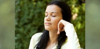 woman sitting in silence