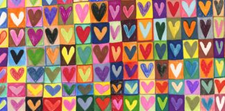 colored hearts - love