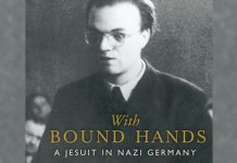 close-up of Alfred Delp on cover of With Bound Hands: A Jesuit in Nazi Germany: The Life and Selected Prison Letters of Alfred Delp by Mary Frances Coady