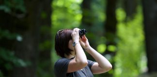 woman using binoculars - photo by Kayla Farmer on Unsplash