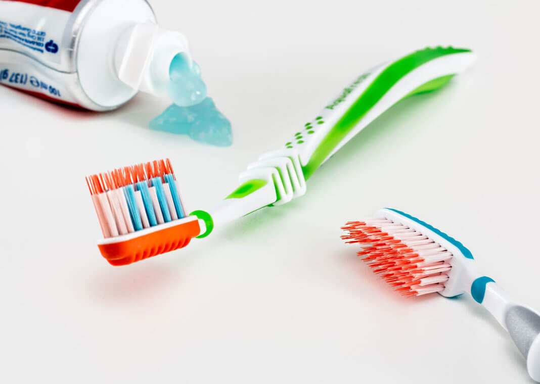 toothbrushes and toothpaste