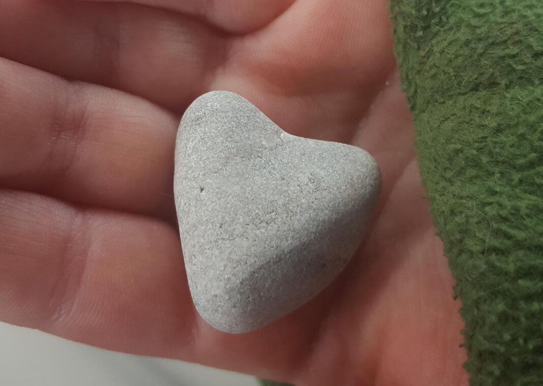 heart-shaped rock - photo by Julianne Stanz