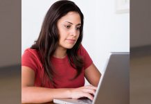 woman at laptop