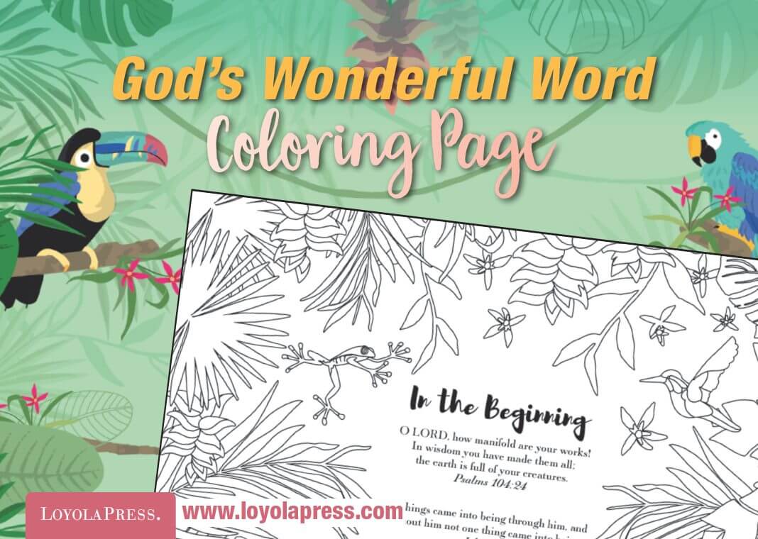 God's Wonderful Word coloring page