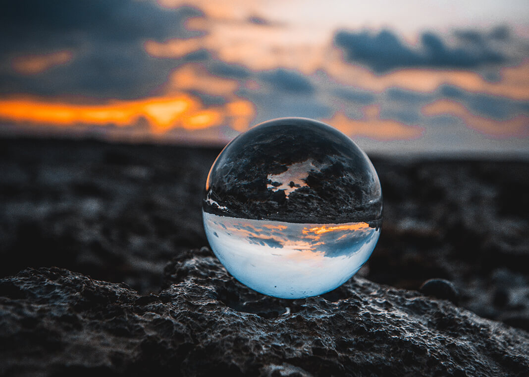 upside-down world as reflected in marble -photo by Louis Maniquet on Unsplash