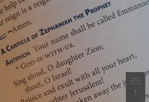 Zephaniah 3:14-17 page from "A Book of Marian Prayers"