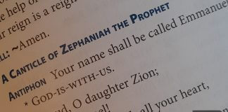 Zephaniah 3:14-17 page from "A Book of Marian Prayers"