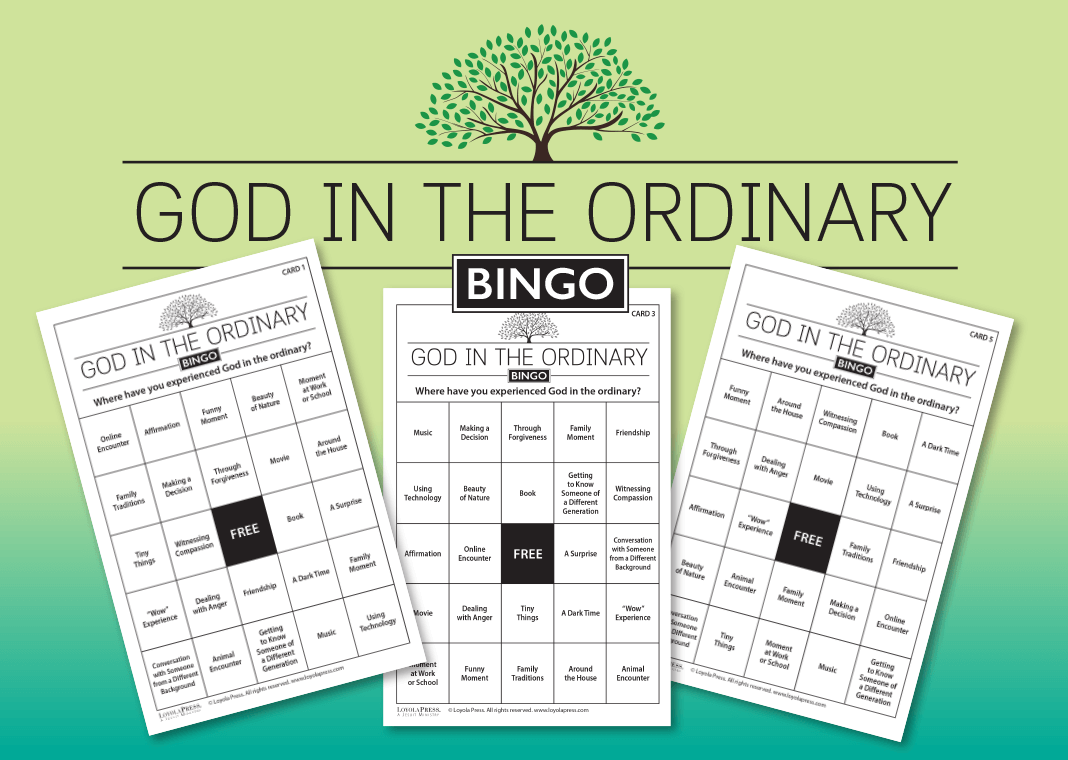 God in the Ordinary Bingo Cards