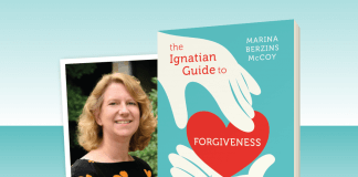 The Ignatian Guide to Forgiveness - book cover and photo of author Marina Berzins McCoy