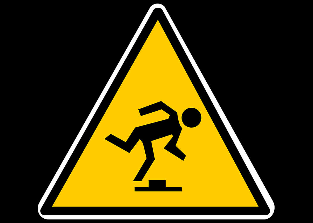 stumbling block - caution sign via Pixabay