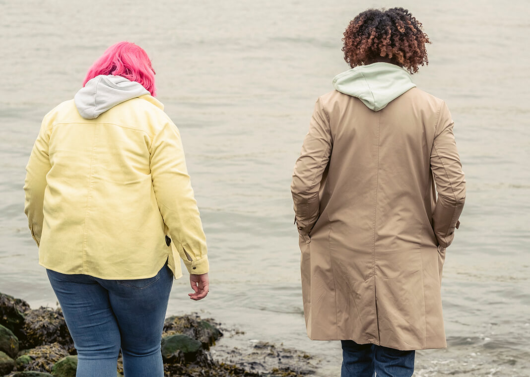 women in jackets walking outside together - photo by John Diez from Pexels