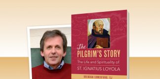 cover of "The Pilgrim's Story" by Brendan Comerford, SJ (pictured)
