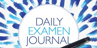 Daily Examen Journal - text next to a pen