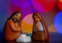 nativity holy family against colorful background - photo by Árni Svanur Daníelsson on Unsplash