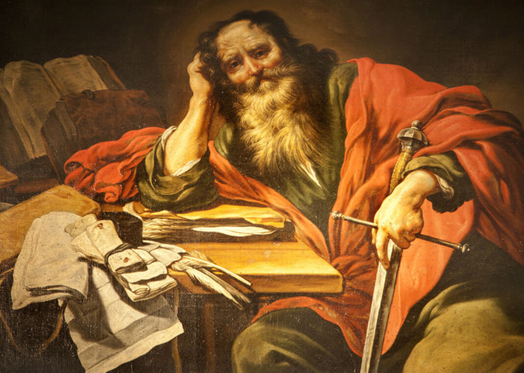 Saint Paul at desk - Renata Sedmakova/Shutterstock.com