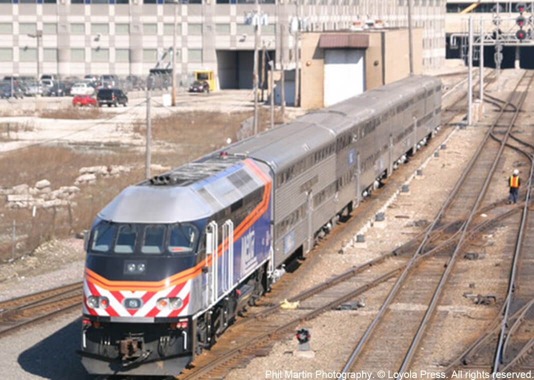 commuter train - Phil Martin Photography. © Loyola Press. All rights reserved.