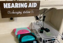 hearing aid charging station - image courtesy of Gretchen Crowder