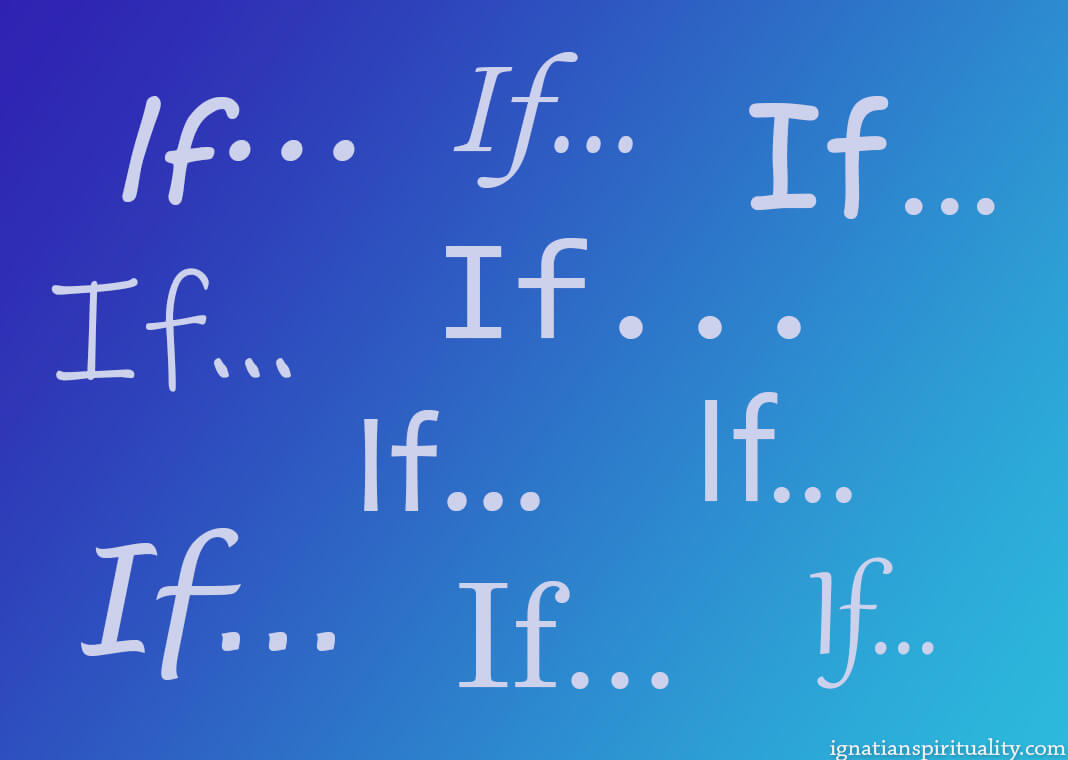 word "if" repeated on blue background