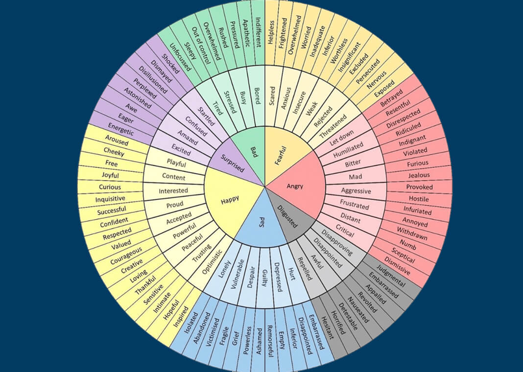 EMOTIONS WHEEL | 128 Emotions for Naming Feelings | Digital Download