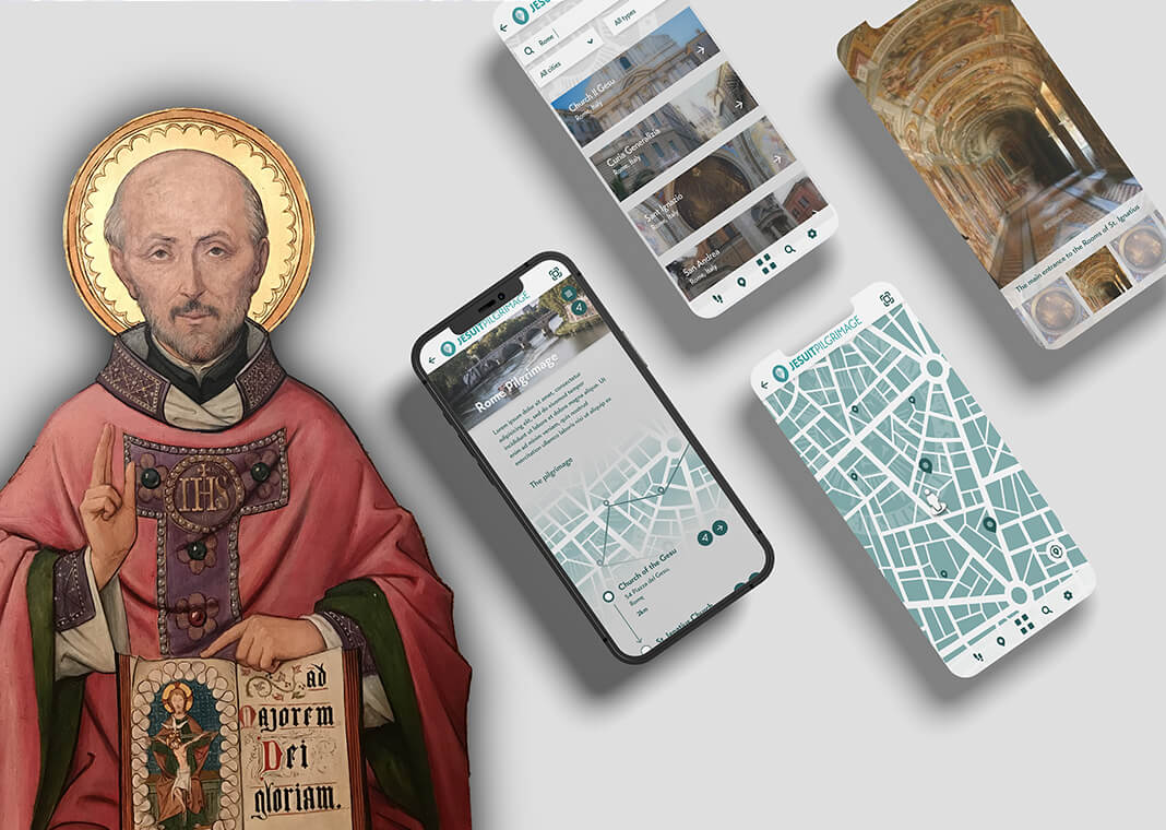 Jesuit Pilgrimage app - art via General Curia press materials