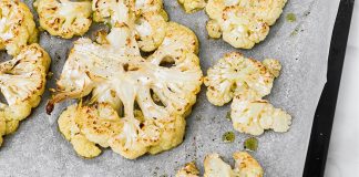 roasted cauliflower on baking sheet - photo by Karolina Grabowska on Pexels