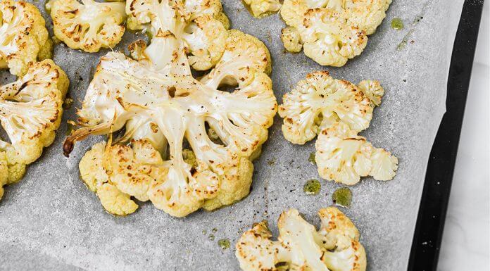 roasted cauliflower on baking sheet - photo by Karolina Grabowska on Pexels