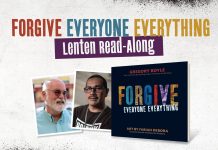 Forgive Everyone Everything Lenten Read-Along - book and author Gregory Boyle and artist Fabian Debora