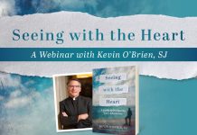 Seeing with the Heart: A Webinar with Kevin O’Brien, SJ - author pictured next to book