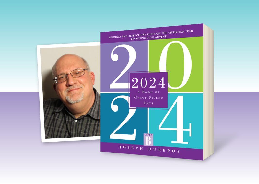 2024: A Book of Grace-Filled Days by Joseph Durepos - author headshot next to book cover