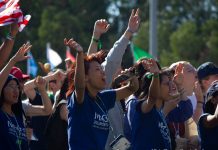 Young adults at Magis 2023 in Portugal - image courtesy of Eric Clayton/Jesuit Conference. Used with permission.