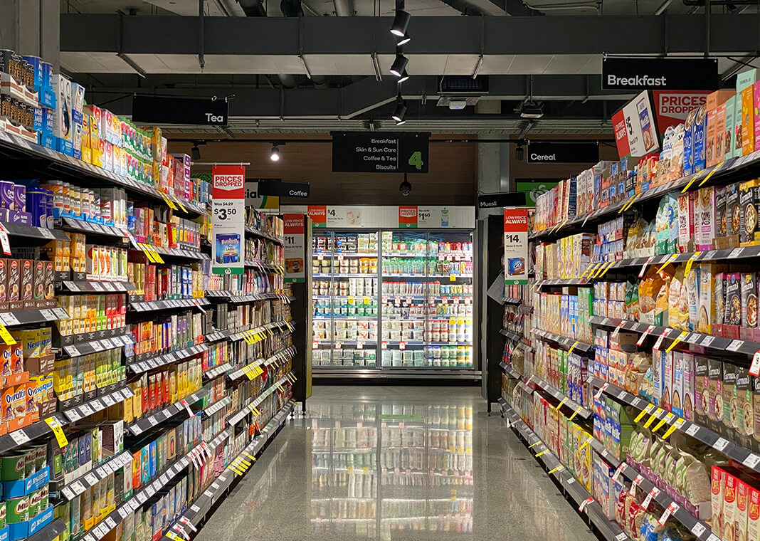 grocery store aisle - photo by Franki Chamaki on Unsplash