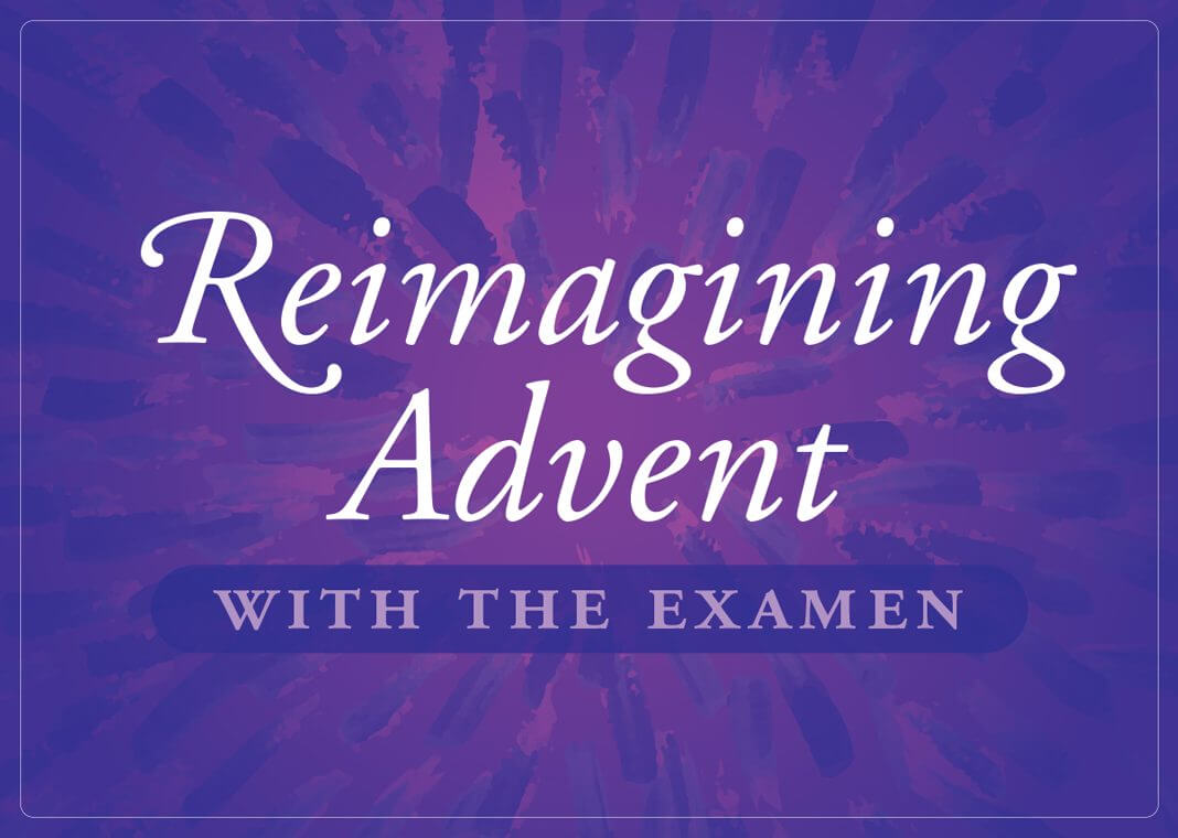 Reimagining Advent with the Examen - text on a purple background