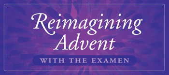 Reimagining Advent with the Examen - text on purple background