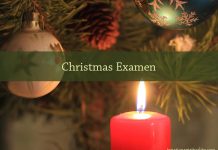Christmas Examen - text over image of ornaments and candle - photo by I_n_g_r_i_t/Shutterstock.com