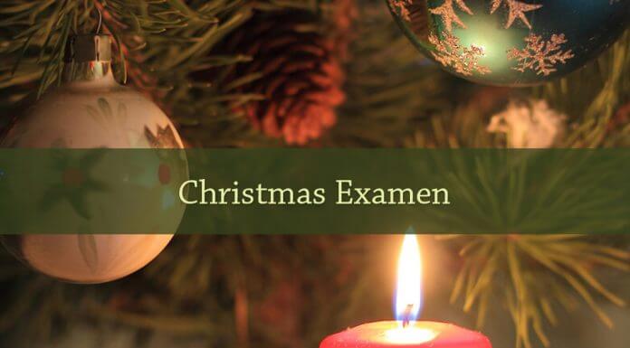 Christmas Examen - text over image of ornaments and candle - photo by I_n_g_r_i_t/Shutterstock.com