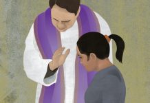 illustration of the Sacrament of Reconciliation © Loyola Press. All rights reserved.