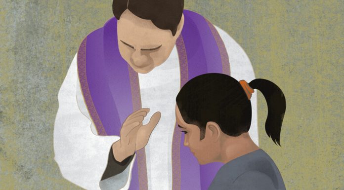 illustration of the Sacrament of Reconciliation © Loyola Press. All rights reserved.