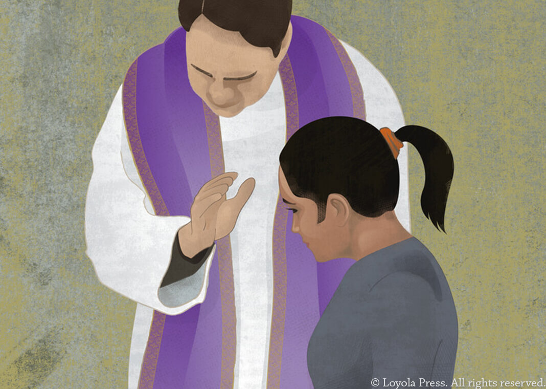 illustration of the Sacrament of Reconciliation © Loyola Press. All rights reserved.