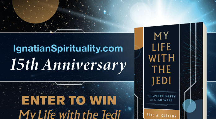 My Life with the Jedi Giveaway - book cover pictured next to text