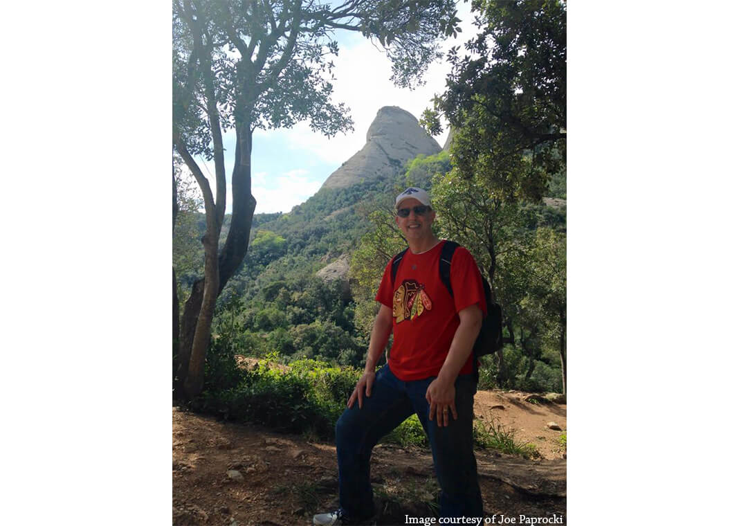 hiking Montserrat - image courtesy of Joe Paprocki