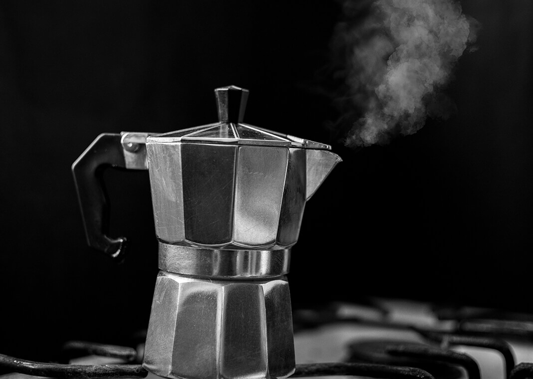 moka pot for making espresso - photo by Elesban Landero Berriozábal on Unsplash