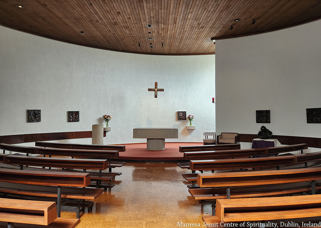 Chapel at Manresa Jesuit Centre of Spirituality, Dublin, Ireland. Used with permission.