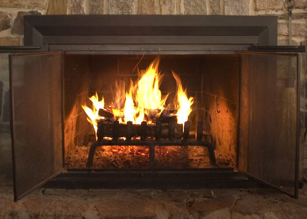 fireplace - Tad Denson/Shutterstock.com