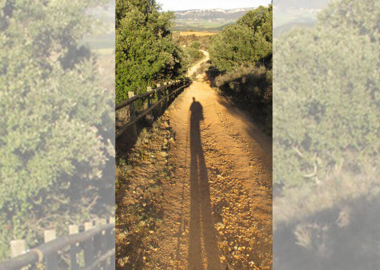 shadow of walker on the Camino de Santiago in Spain - imgml/iStock/Getty Images