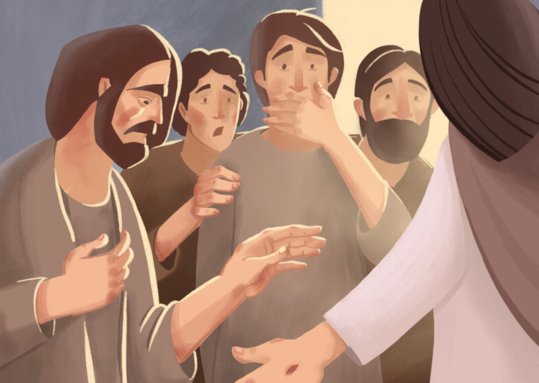 Resurrected Jesus appears to disciples - illustration - KatBuslaeva/iStock/Getty Images