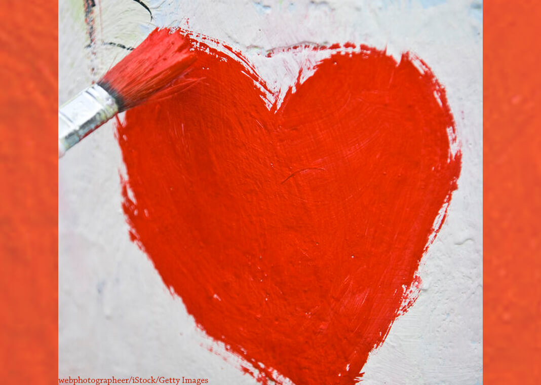 painting red heart on wall - webphotographeer/iStock/Getty Images