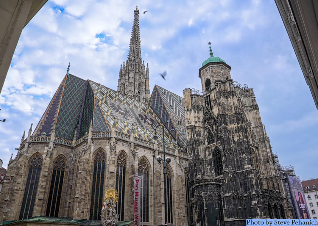 exterior of St. Stephen's Cathedral, Vienna - photo by Steve Pehanich